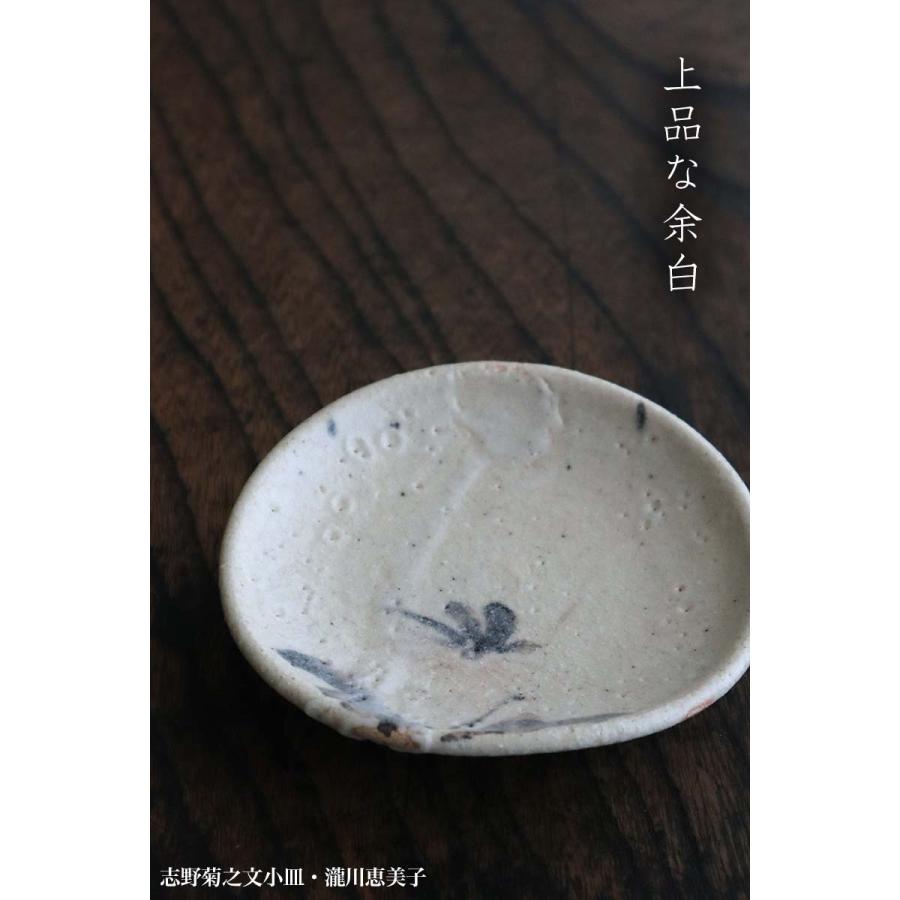 志野焼：志野菊之文小皿・瀧川恵美子《小皿・11.2cm》 |  | 14