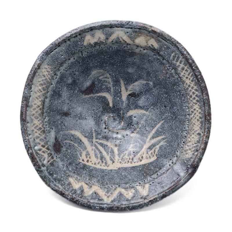 志野焼：鼠志野芦文向付・瀧川恵美子《小鉢・15.5cm》 : 和食器