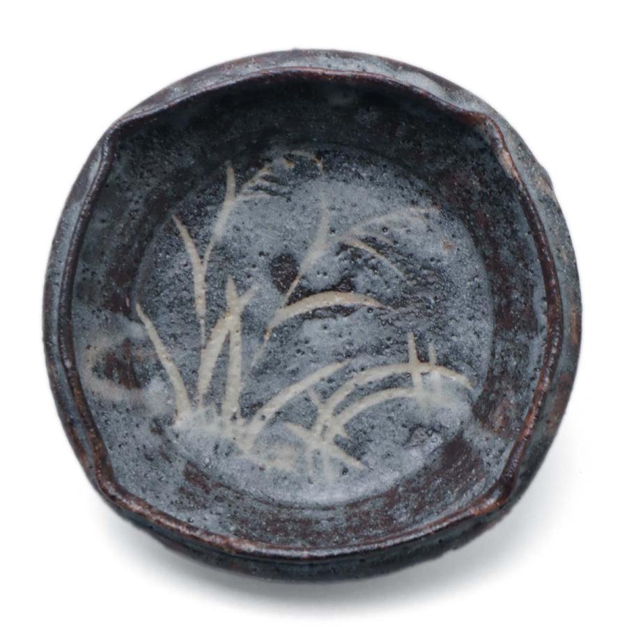 志野焼：鼠志野芦文四方向付・瀧川恵美子《小鉢・15.5cm》 : 和食器の