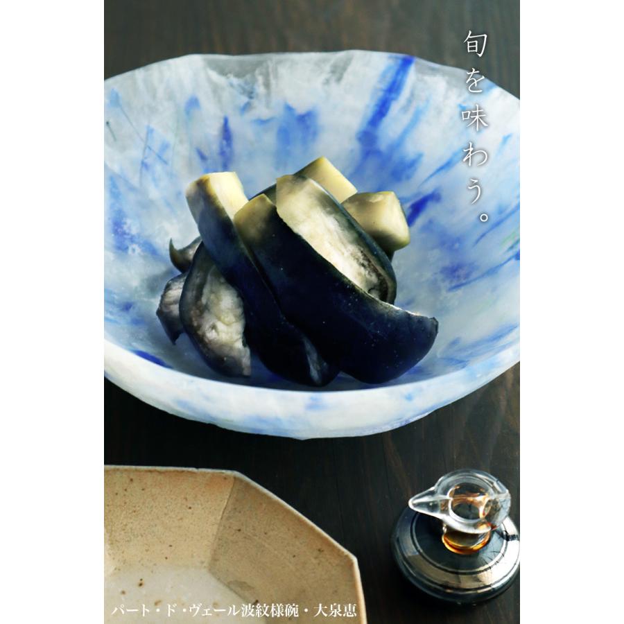 ガラス：パート・ド・ヴェール波紋様碗・大泉恵《大鉢・20.5cm》 : 和