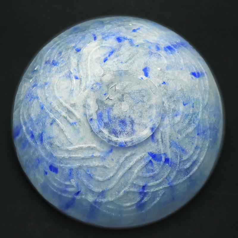 ガラス：パート・ド・ヴェール波紋様碗・大泉恵《大鉢・20.5cm》 : 和