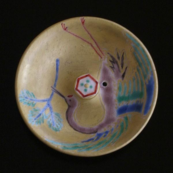 《受注制作》錫銚子・立型・本金地松喰い鶴・茶・ゆり工房・伏原博之《酒器》 | 