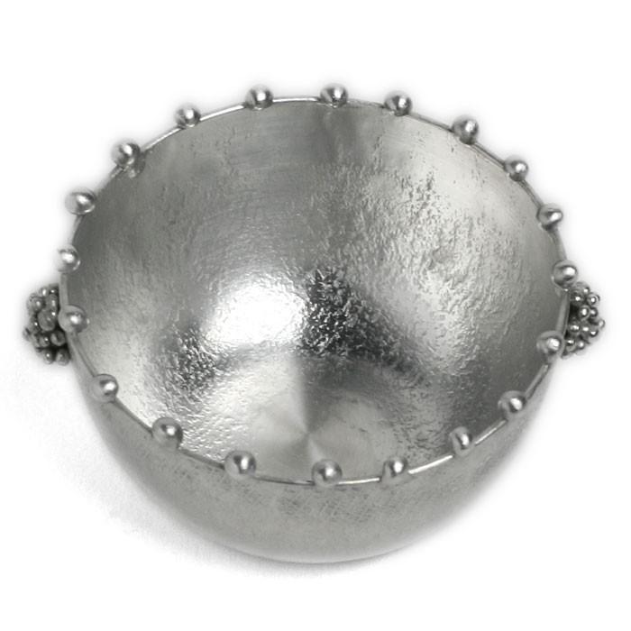 錫器：錫シュガー入れ・星屑・ゆり工房《砂糖入れ・小鉢・9.0cm》 |  | 01