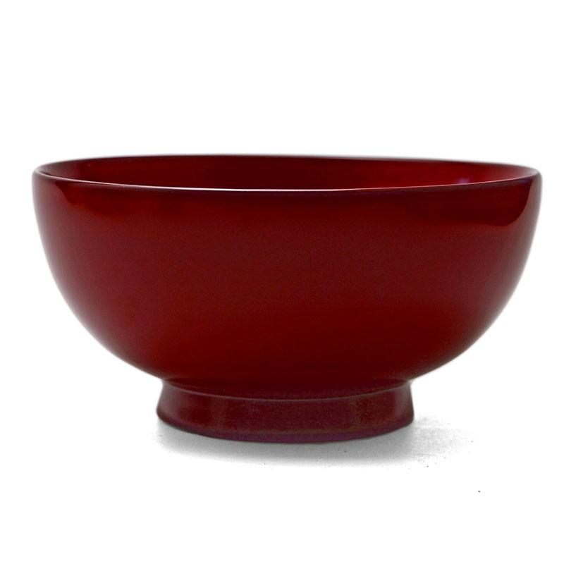 漆器・輪島塗：朱4.2寸汁椀・奥田志郎《お椀・味噌汁椀・200ml》 : 和 