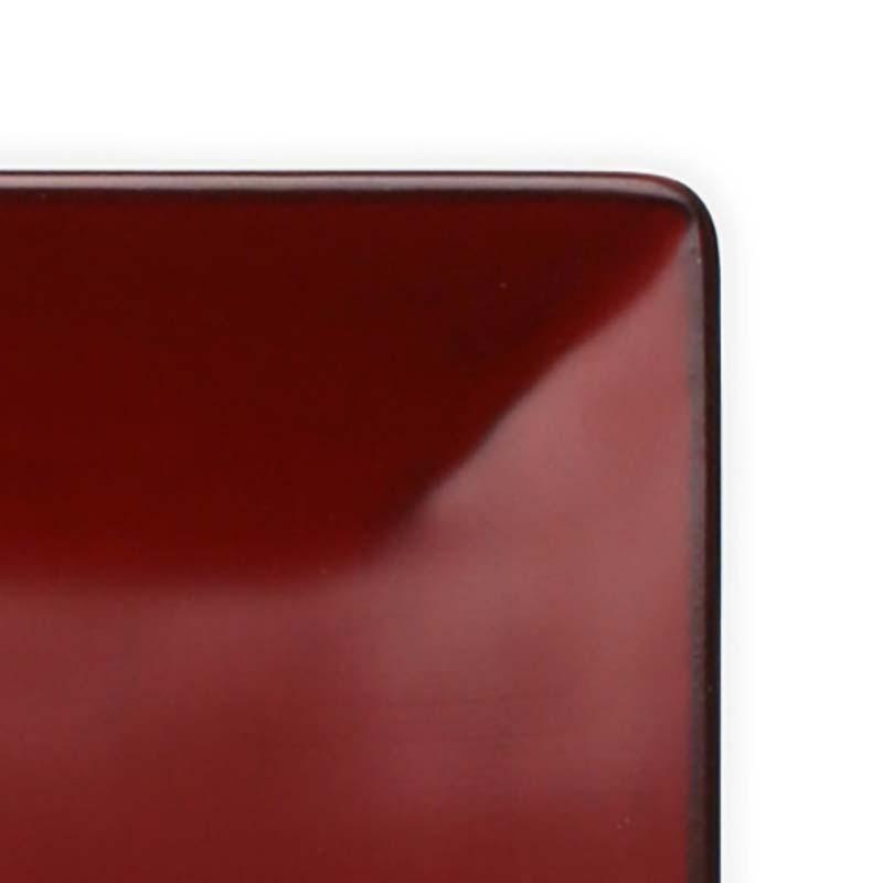 漆器・輪島塗：朱角銘々皿・奥田志郎《小皿・13.6cm》 |  | 05