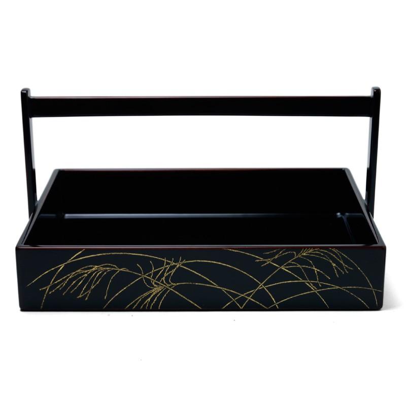 漆器：朱合ぐい呑盆・金箔秋草文・奥田志郎・山本哲 | 