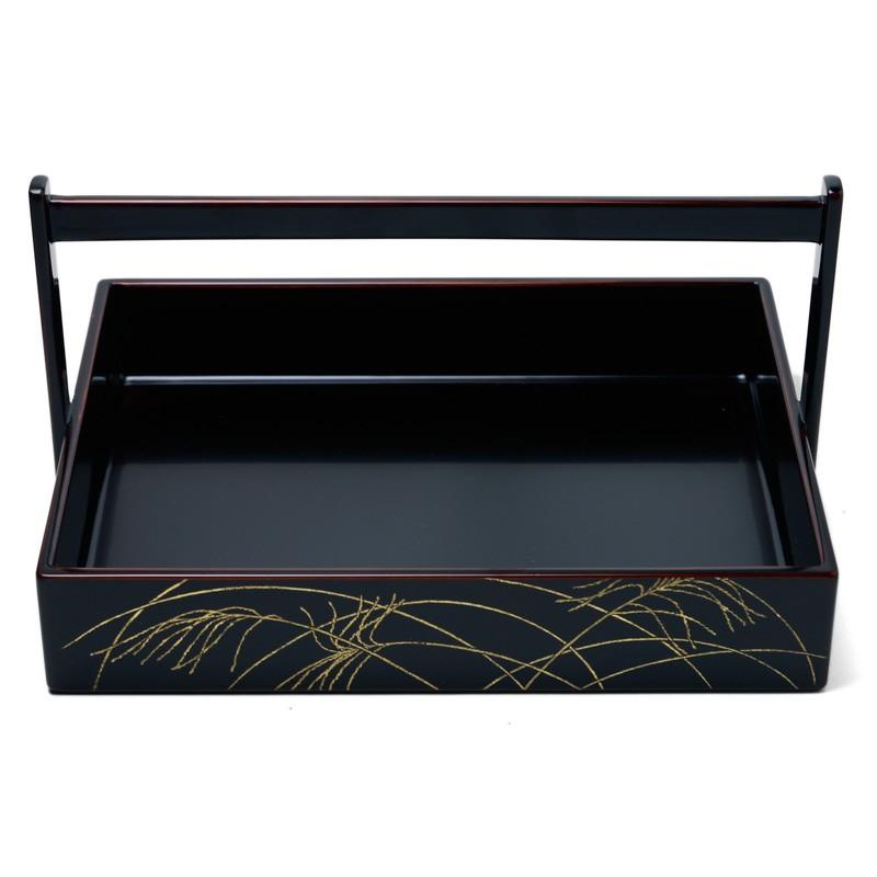 漆器：朱合ぐい呑盆・金箔秋草文・奥田志郎・山本哲 |  | 01