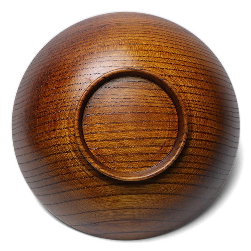 【現品限り！】漆器・輪島塗：帯椀・拭漆蓋・奥田志郎《汁椀・お椀・飯椀・12.8cm・200ml》 |  | 03