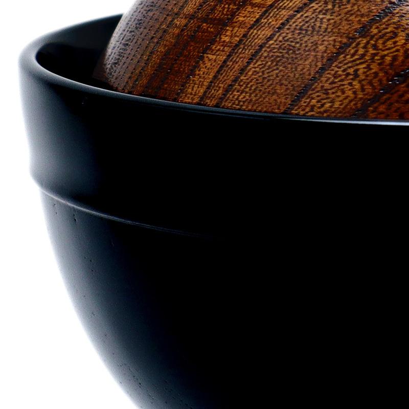 【現品限り！】漆器・輪島塗：帯椀・拭漆蓋・奥田志郎《汁椀・お椀・飯椀・12.8cm・200ml》 |  | 04