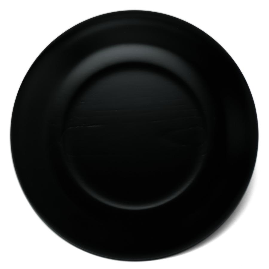 漆器：黒目はじき宗寛盆8寸・双葉葵文箔絵・守田漆器・山本哲《大皿・24.0cm》 |  | 01