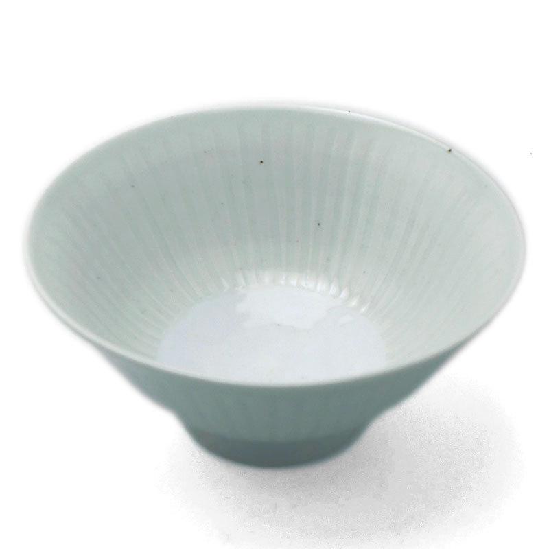 白磁：白瓷線刻飯碗・幾田晴子《飯碗・ご飯茶碗・12.5cm》 : 和