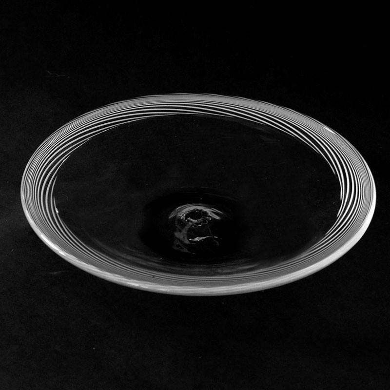 ガラス：ライン渕皿・小西晃《中皿・19.0cm》 | 