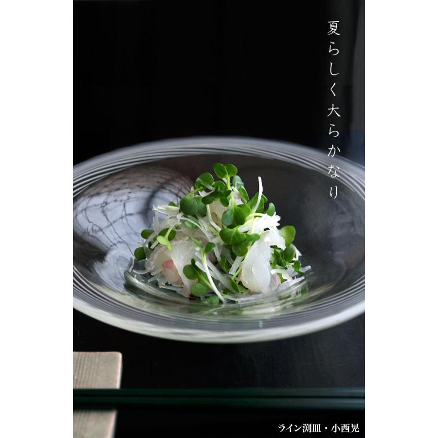 ガラス：ライン渕皿・小西晃《中皿・19.0cm》 |  | 04