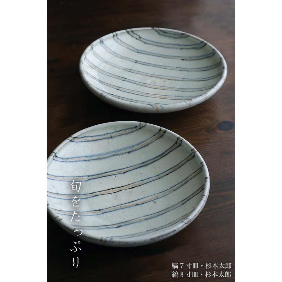 縞8寸皿・杉本太郎《大皿・24.8cm》 : 和食器の愉しみ 工芸店ようび