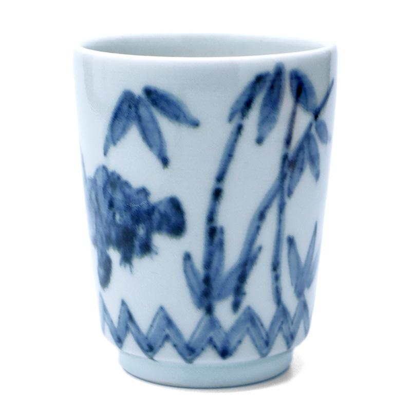 染付湯呑・竹寅・杉本太郎《湯呑・7.8cm》 : 和食器の愉しみ 工芸店