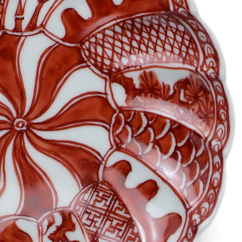 赤絵ねじり菊文5寸皿・土山敬司《小皿・15.7cm》 |  | 01