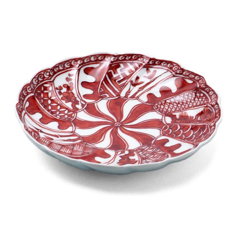 赤絵ねじり菊文5寸皿・土山敬司《小皿・15.7cm》 |  | 02