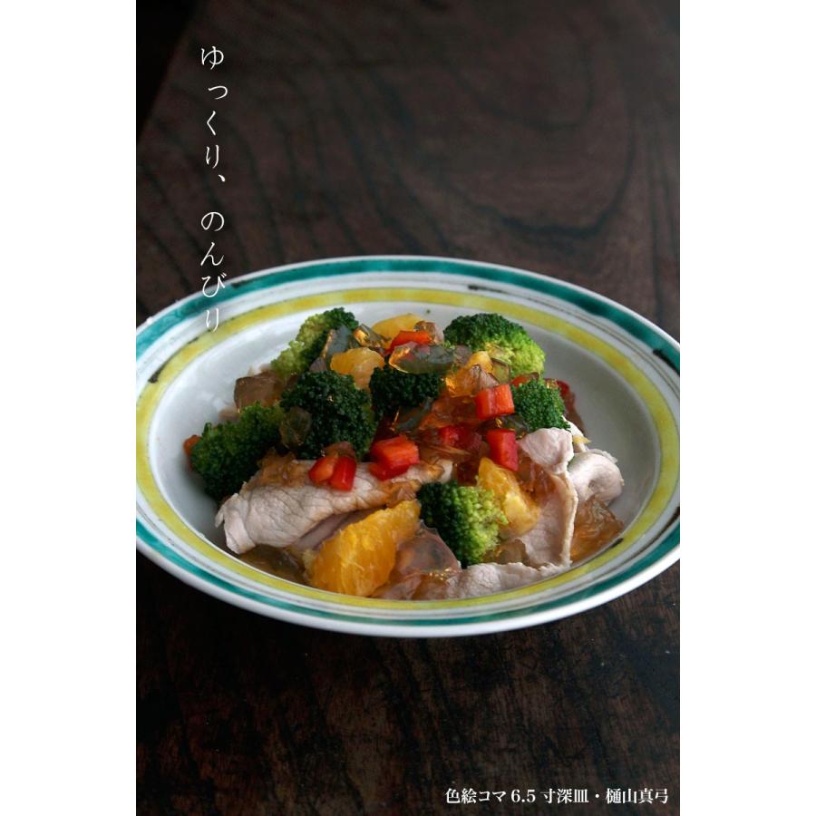 色絵コマ6.5寸深皿・樋山真弓《中皿・20.3cm》 |  | 03