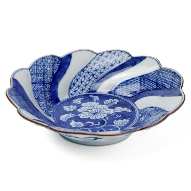 染付：祥瑞風捻輪花鉢・樋山真弓《小鉢・14.4cm》 : 和食器の愉しみ 