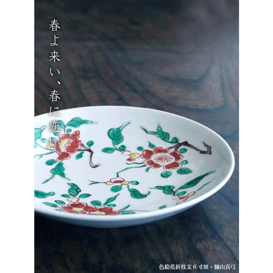 色絵花折枝文6寸皿・樋山真弓《中皿・18.2cm》 : 和食器の愉しみ 工芸