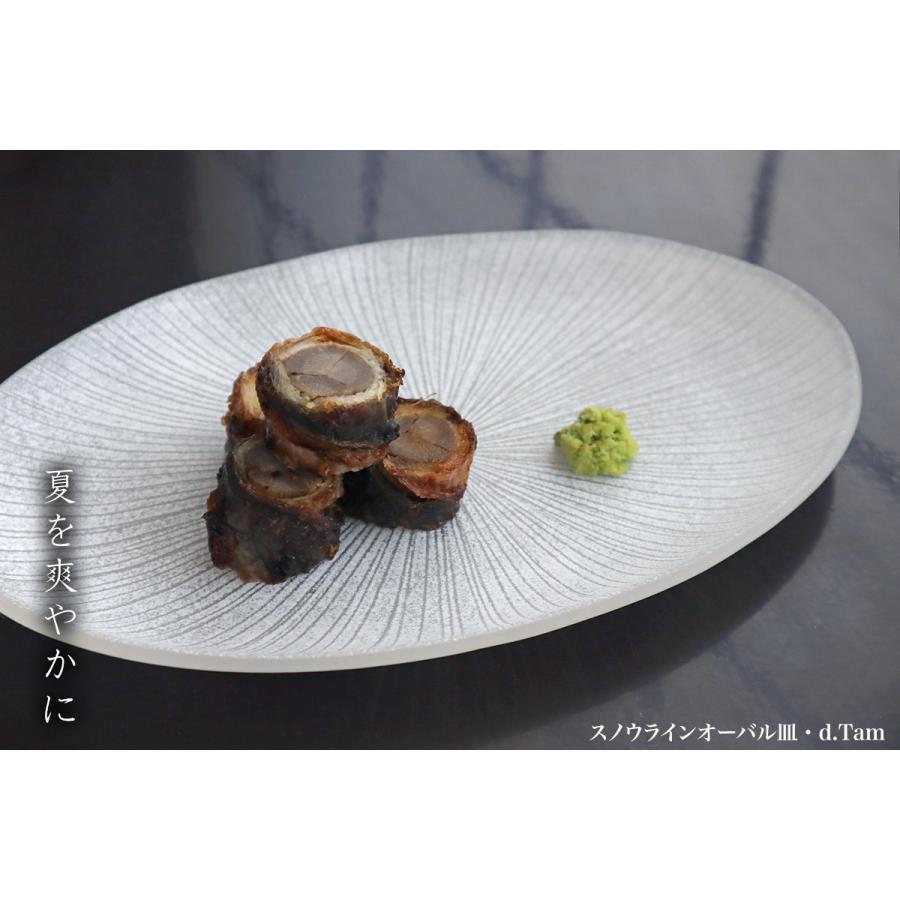 ガラス：スノウラインオーバル皿・d.Tam《中皿・23.5cm》 : 和食器の