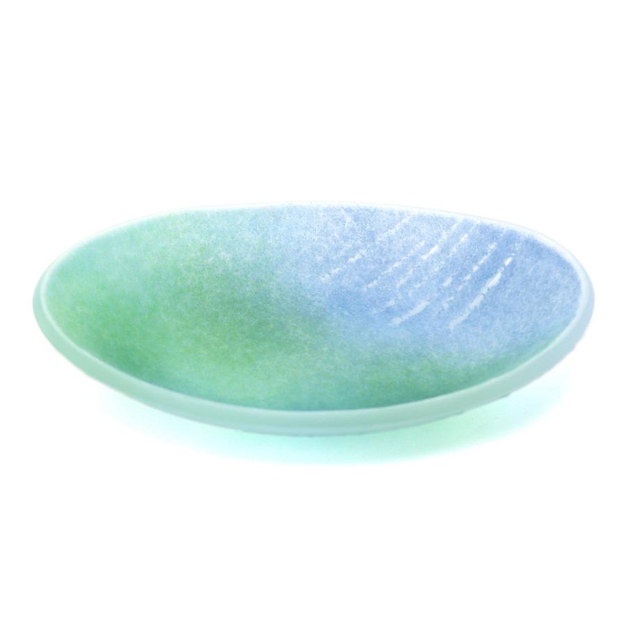 ガラス：オーバル鉢・空と草原・13.5cm・d.tam《小鉢・小皿・13.cm》 | 