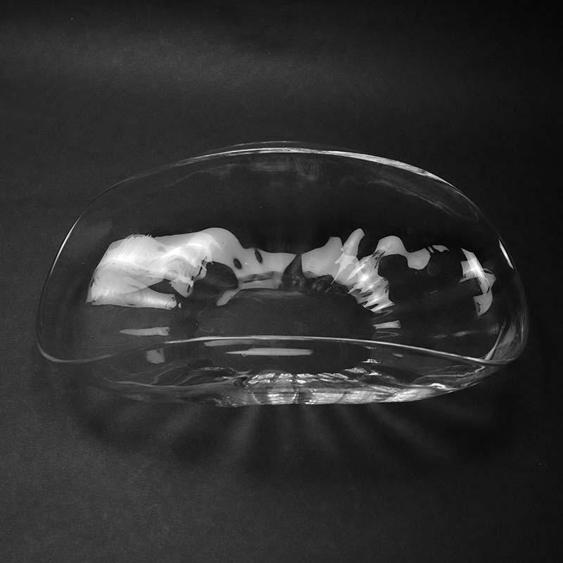 ガラス：楕円モール鉢・大・西山芳浩《中鉢・26.0cm》 | 