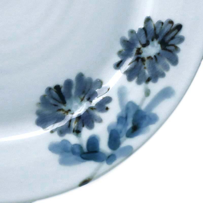 九谷焼：色絵紫野菊5寸平皿・堀畑蘭《小皿・15.0cm》 : 和食器の愉しみ