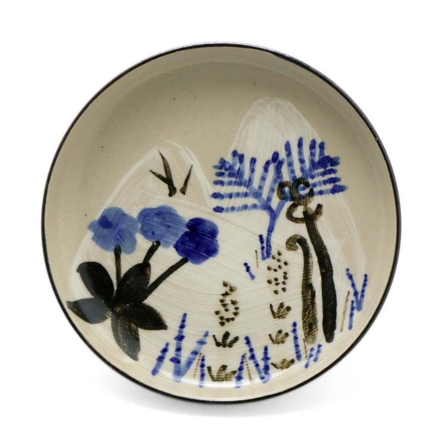 九谷焼：春草紋中皿・山本恭代《中皿・15.8cm》 | 