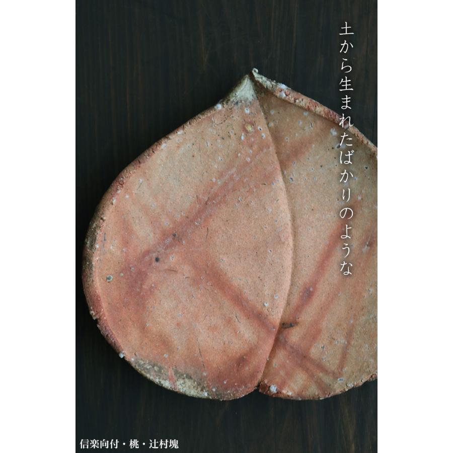 信楽焼：信楽向付・桃・辻村塊《中皿・17.0cm》 |  | 12