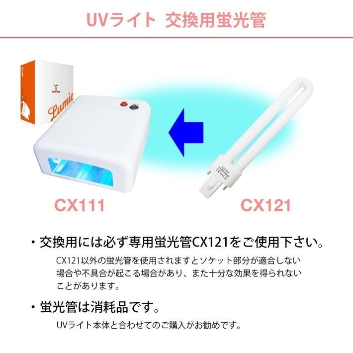 交換用 UVライト UV蛍光管 9W CX111S用 CX111用 CX121 UVレジン スペア 替玉 電球｜yocchiya｜03