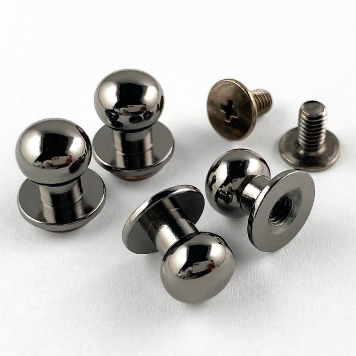 ギボシ 4個セット 頭9mm ネジ式 留め具 金具 レザークラフト 手芸