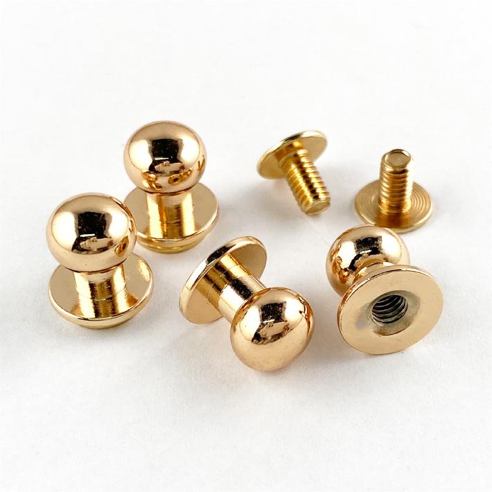 ギボシ 4個セット 頭9mm ネジ式 留め具 金具 レザークラフト 手芸