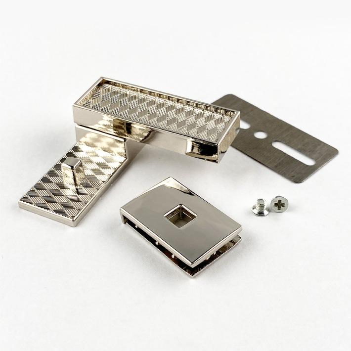 かばん金具 typeD カブセ金具 かぶせ 錠前 留め具 金具 レザークラフト