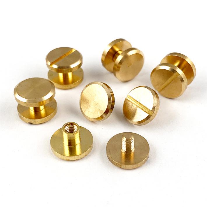 シカゴスクリュー 平ネジ 直径10mm 軸長4mm 6個セット 真鍮製 : よっち 