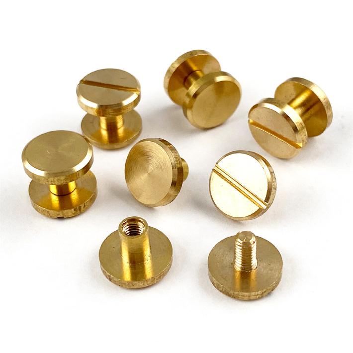 シカゴスクリュー 平ネジ 直径10mm 軸長5mm 6個セット 真鍮製 : よっち
