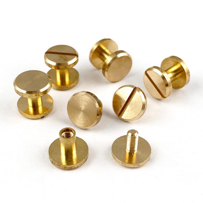 シカゴスクリュー 平ネジ 直径10mm 軸長6mm 6個セット 真鍮製 : よっち