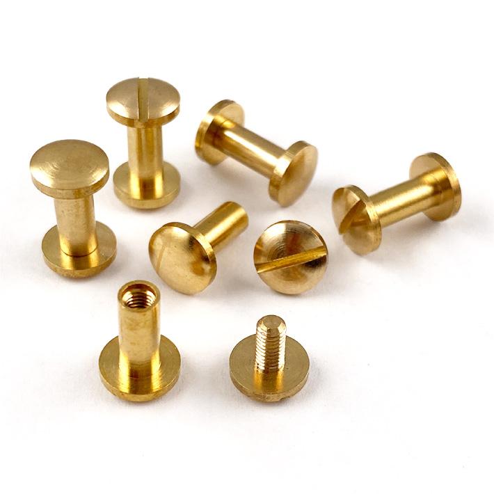 シカゴスクリュー 丸ネジ 直径8mm 軸長10mm 6個セット 真鍮製 : よっち