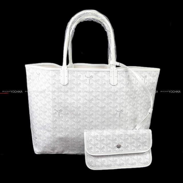 GOYARD ゴヤール サンルイ PM 白 (ホワイト) PVCコーティング GOYARD ゴヤール サンルイ PM 白 (ホワイト) PVCコーティング
