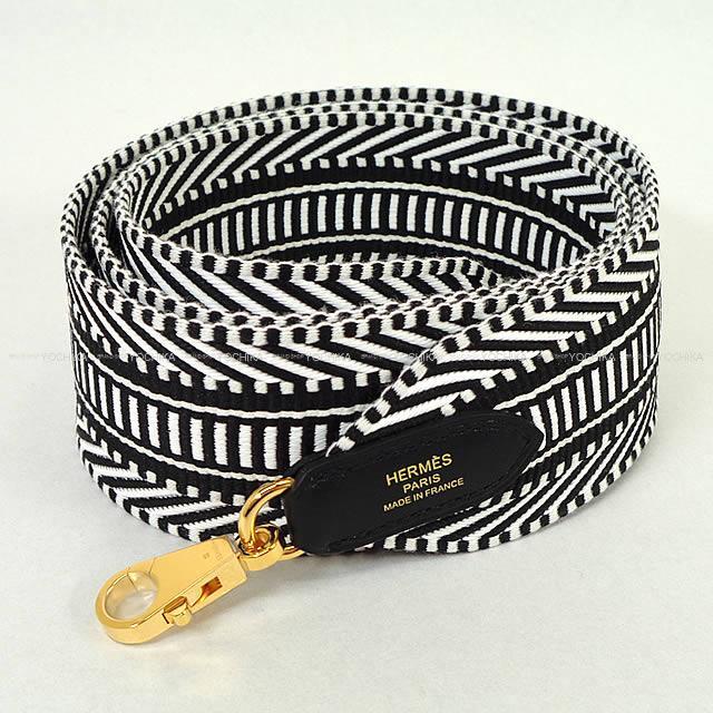 HERMES エルメス バンドリエール 50mm 105cm サングル カヴァル 白 