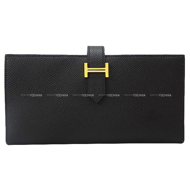 HERMES エルメス ベアンスフレ 黒 (ブラック) エプソン ゴールド金具 