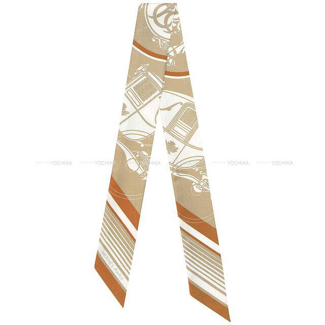 2021年秋冬 HERMES エルメス ツイリー エクスリブリス ベージュ/白 