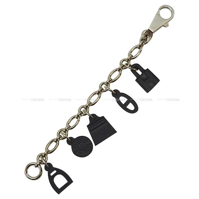 Hermes 財布 帽子 ファッション小物 エルメス レディースファッション キーチェーン バッグチャーム アミュレット5 黒 ブラック バレニア シルバープレーテッド バッグチャーム 新品同様 中古 ブランドショップよちか 直売激安 の