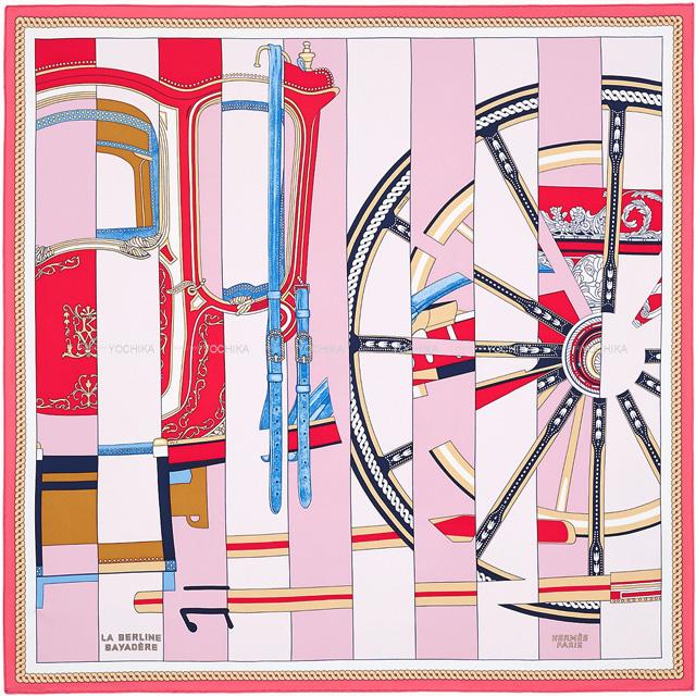 22年春夏 Hermes カレ90 エルメス カレ90 ベルリンヌ馬車 バヤデール ブランドショップよちか レディースファッション シルク100 ヴューローズ ルージュ ファッション スカーフ 新品 在庫切れ の