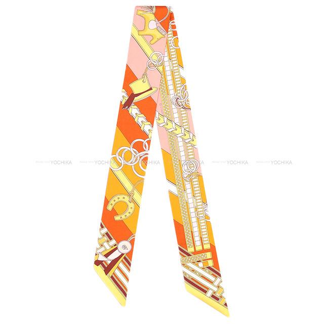 2023年 春夏 HERMES エルメス ツイリー 馬勒とチャーム オレンジ 