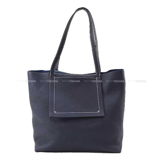 HERMES エルメス カバセリエ46 ブルーニュイ トリヨンクレマンス  