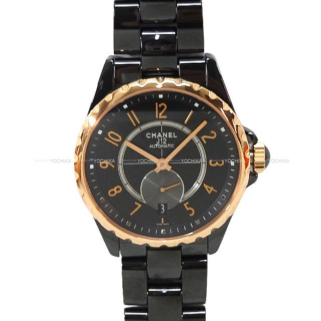 CHANEL シャネル J12-365 H3838 黒 (ブラック) セラミック K18 ピンクゴールド ローズゴールド金具 H3838 腕時計 新品未使用