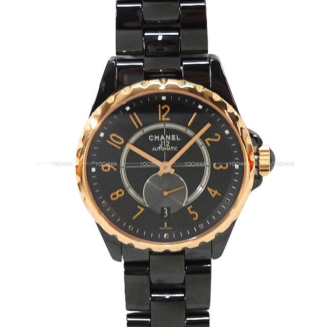 CHANEL シャネル J12-365 H3838 黒 (ブラック) セラミック K18 ピンク 