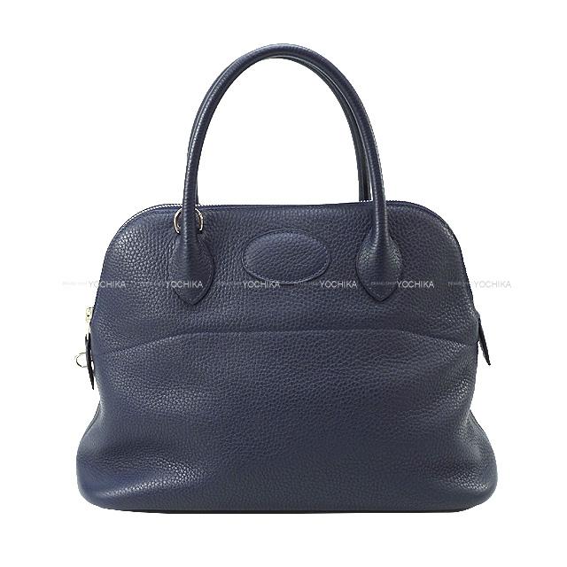 HERMES エルメス ボリード31 ブルーニュイ トリヨンクレマンス シルバー金具 ショルダーバッグ C刻印 新品同様【中古】