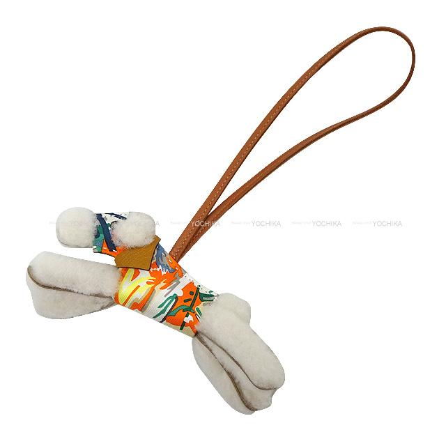 2023年春夏 HERMES エルメス バディ 犬 アロハ エクリュ/オレンジ 